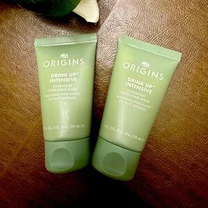 2x ORIGINS Drink Up Intensive Overnight Hydrating Mask, 1oz/ 30ml Each, New